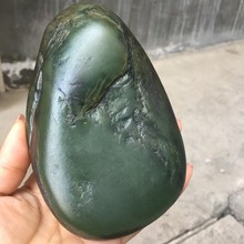 天然新疆和田玉高密度高油分 碧玉籽料 原石玉器工艺礼品小摆件