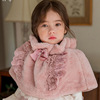2019 winter the republic of korea Korean Edition Maomao bow lace children Shawl girl cloak Factory wholesale