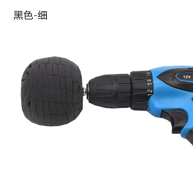 Venta al por mayor detalles de belleza coche cero pulido esponja cónica pulido rueda cubo medio malla esponja cepillo mango diámetro 6mm