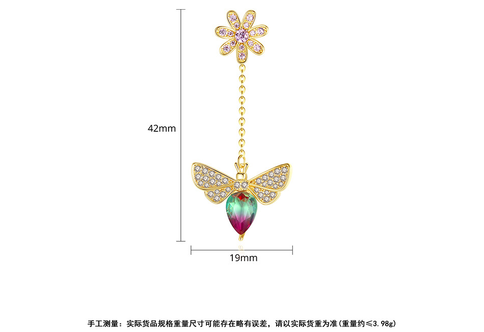 Jinse Yimeng Ohrringe Neue Kreative Mode Koreanische Version Des Süßen Langen Bienen Anhängers Weibliche Ohrringe Geschenk display picture 6