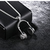 Accessory, headphones, pendant stainless steel, necklace for beloved, 2019, European style