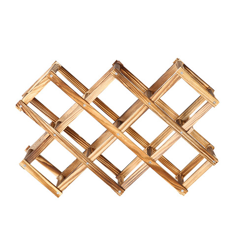 Wooden wine rack pine wood wine rack creative folding wooden wine rack ornaments multi-bottle ornaments