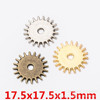 Retro metal accessory, pendant with gears, three colors, wholesale