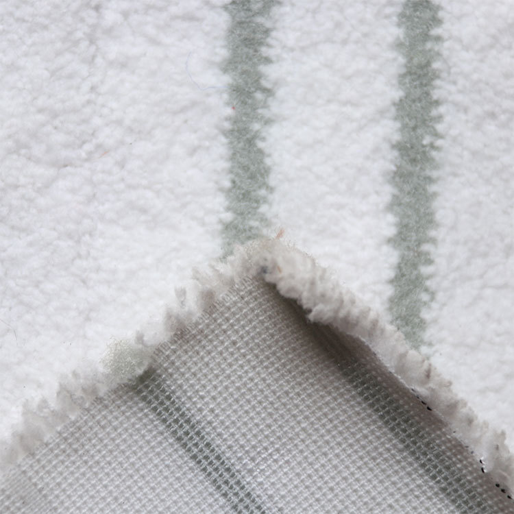 中山厂家直销白底灰条加尼龙丝丝超细纤维珊瑚绒拖把布料