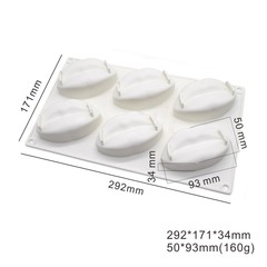 意大利同款6連紅唇慕斯蛋糕模 情人節DIY巧克力模硅膠法式甜品模