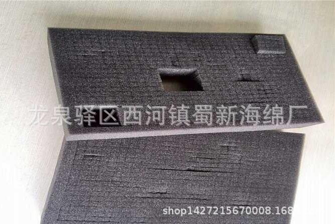 厂家直销黑色手撕海绵包装泡沫/黑色万能小方格手撕礼盒包装海绵