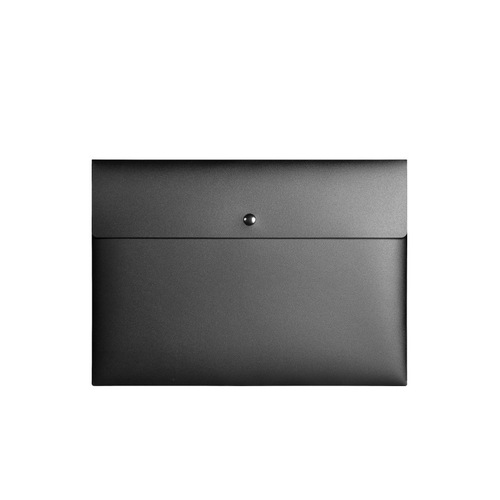 Black matte snap file bag A4 business meeting briefcase plastic file bag office information bag