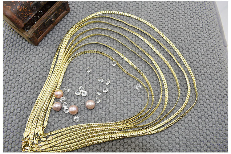 K Gold Electroplated Chain Necklace For Women Elegant Jewellery_voghion.com
