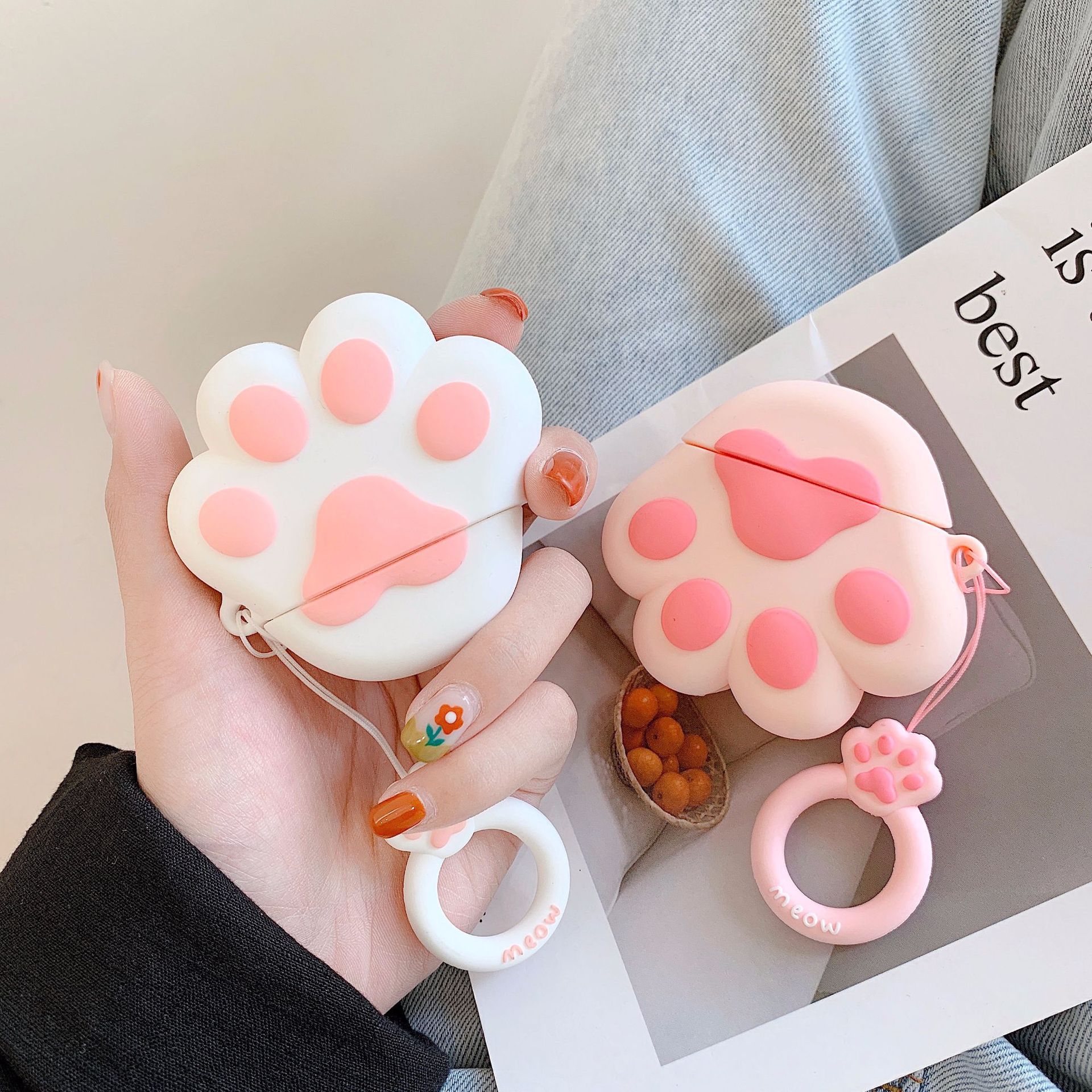 Étui De Protection Griffe De Chat De Bande Dessinée Pour  Airpods2 Casque Sans Fil Bluetooth En Gros Nihaojewelry display picture 9