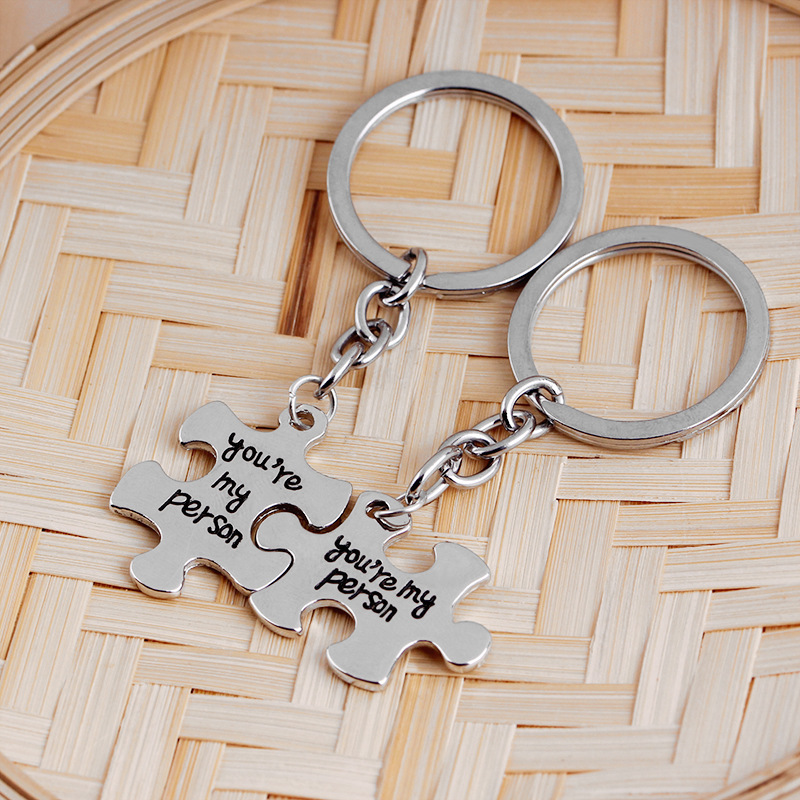 Fashion Letter Puzzle Keychain Wholesale display picture 6