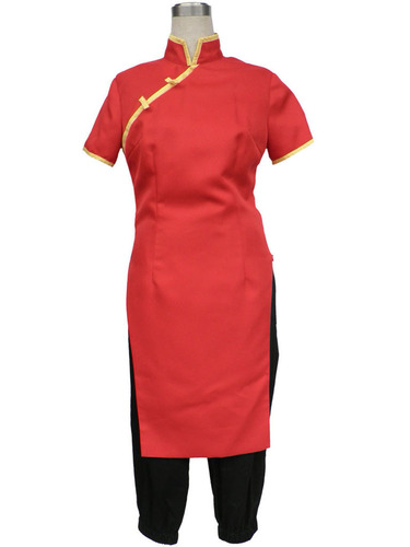 Manufacturer Silver Soul Kitsune Ran's Qipao Black Pants Costume Halloween Cosplay Costume Tang Suit Training Suit