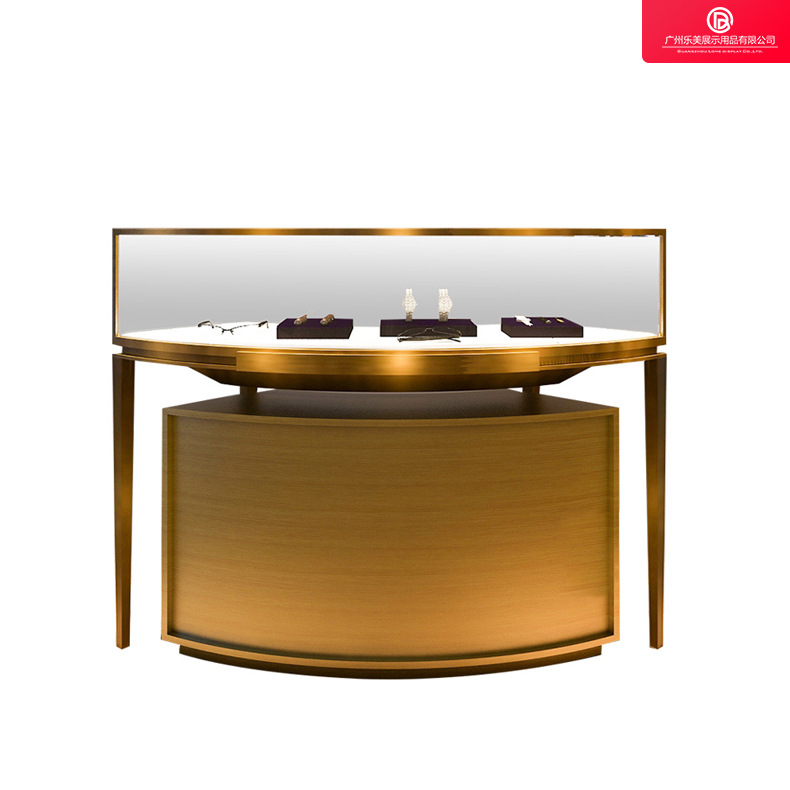 厂家直销定做商场超市珠宝高清玻璃展示柜珠宝柜台高档奢华精品柜