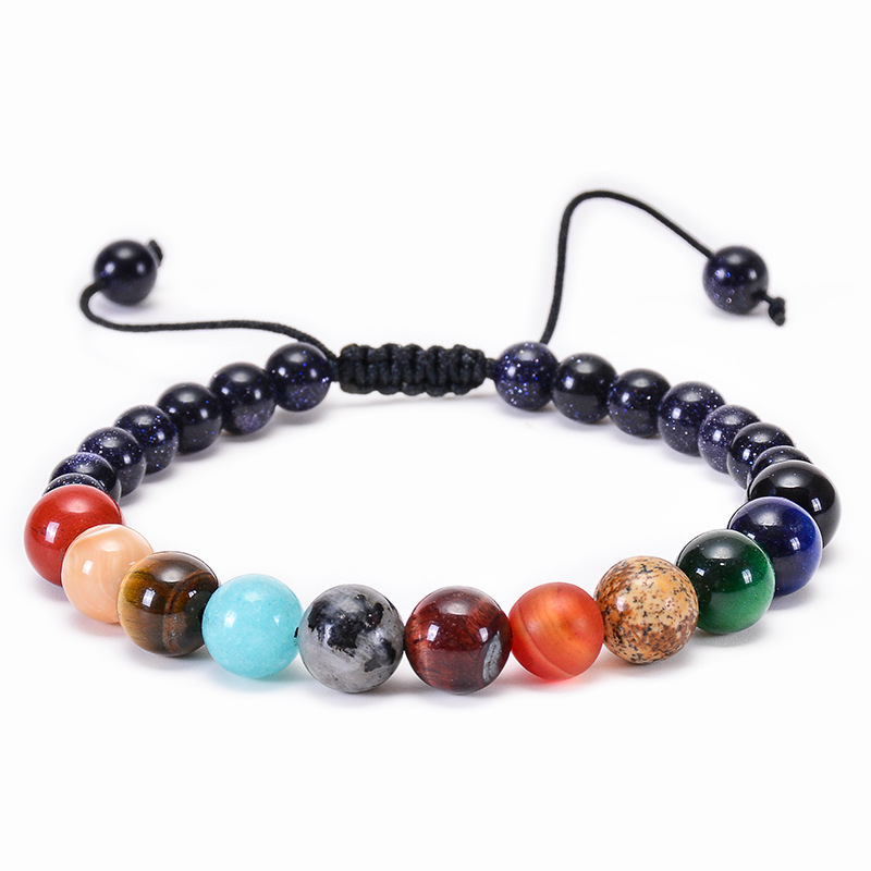 1 Piece Quantity Daily Occasion Fashion Planet Natural Stone Men's Bracelets Men Beaded Bracelets