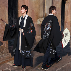3972 Dragon Pattern Original Hanfu Men's Chinese Style Ancient Costume Martial Arts Retro Student Daily Performance Suit