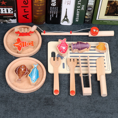 日本 多功能 钓鱼亲子游戏 儿童钓鱼玩具 过家家切切玩具|ms