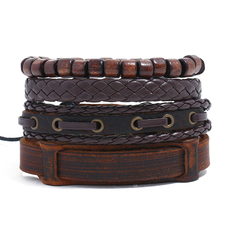 New Vintage Woven Leather Leather Bracelet display picture 5