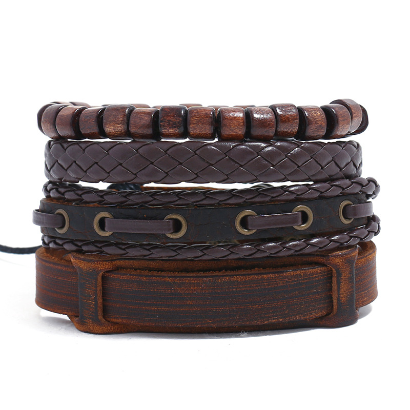 New vintage woven leather leather bracelet