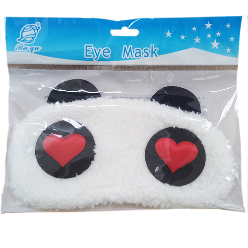 Korean version of cute panda eye mask, plush blackout sleep eye mask, cartoon street stall night market wholesale selling cute device