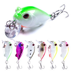 New Product 6-Color Rock Hard Baits 4cm/5.2g Small Fat Lure Artificial Bait Fishing Tackle Fake Lure