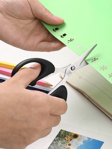 Office household stainless steel scissors, students and children's large, medium and small handmade paper scissors, high-quality sharp art scissors