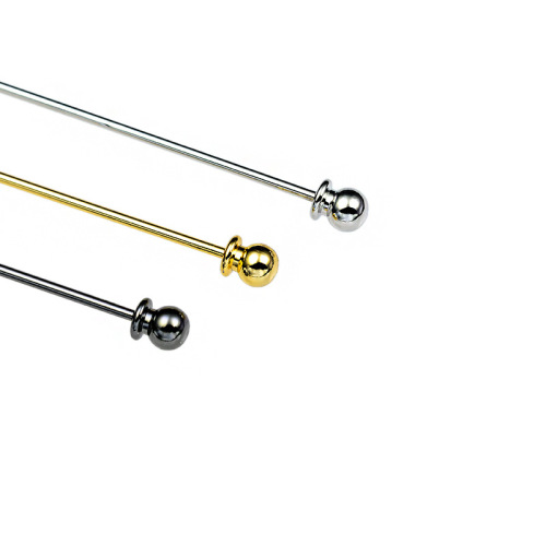 ebay Amazon metal ball with stand men's breast pin formal shirt collar pin collar flower one-piece spiral clasp