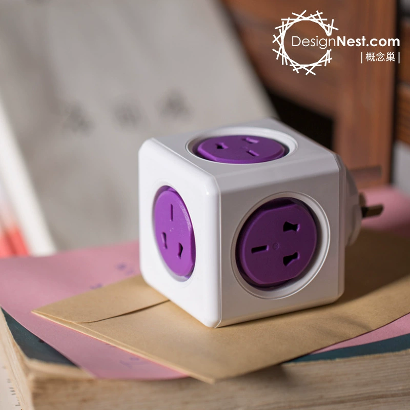 Alele PowerCube второй - поколения модель розетка путешествие офис дом фиолетовый USB