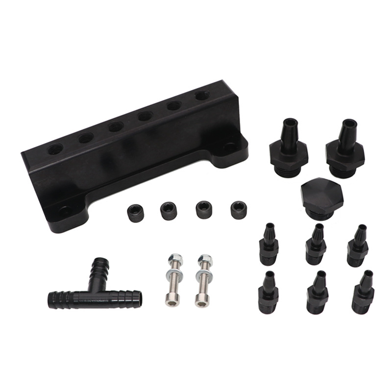 通用汽车改装涡轮排气泄压阀提高真空进气歧管6端口转接座1/8 NPT