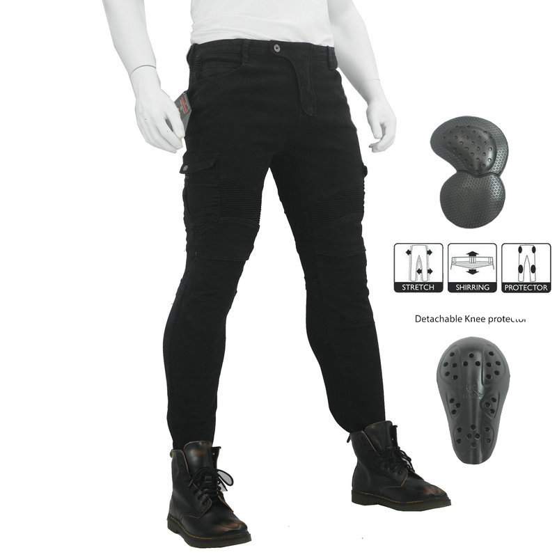 Pantalones de motocicleta pantalones vaqueros de equitación pantalones de equitación de motocicleta resistentes a las caídas equipo de carreras pantalones Four Seasons hombres de cuatro estaciones