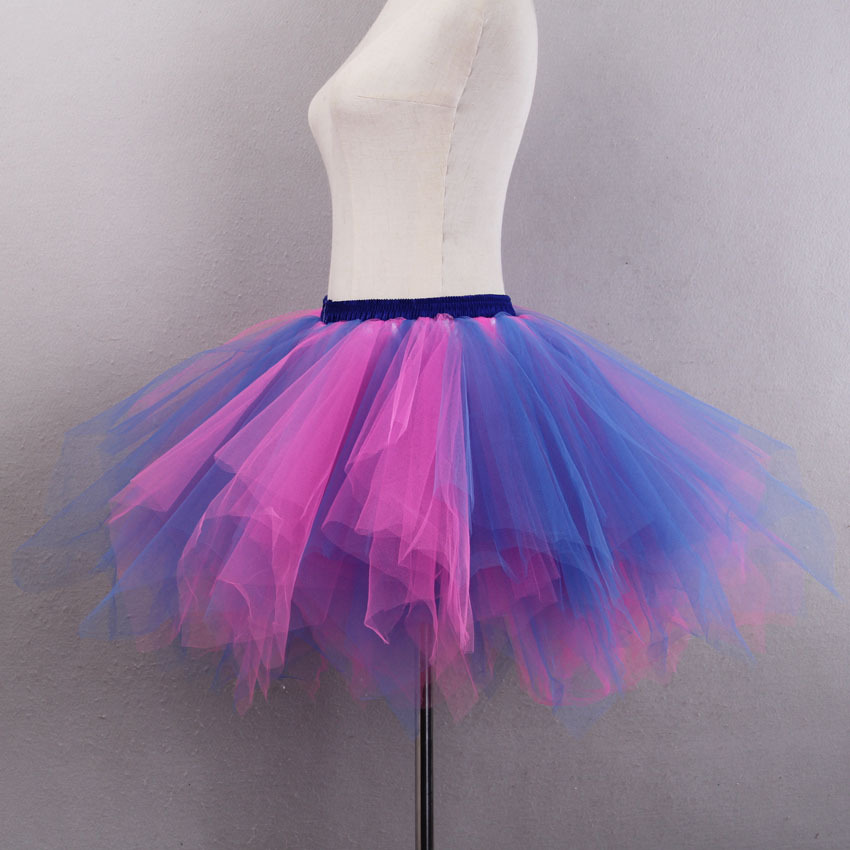 Candy color multi-color de media longitud pettiskirt estudio fotografía de la boda media-longitud pequeña falda de color de la falda de apoyo
