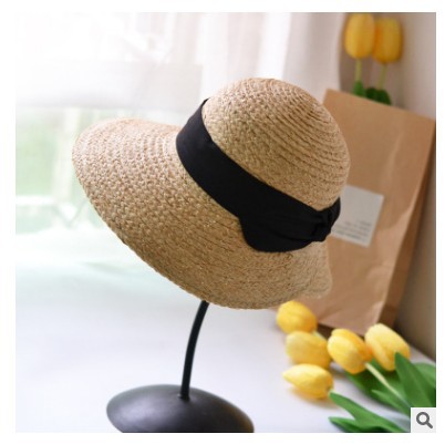 Cappello da sole donna stile hepburn a tesa larga in rafia chic_voghion.com