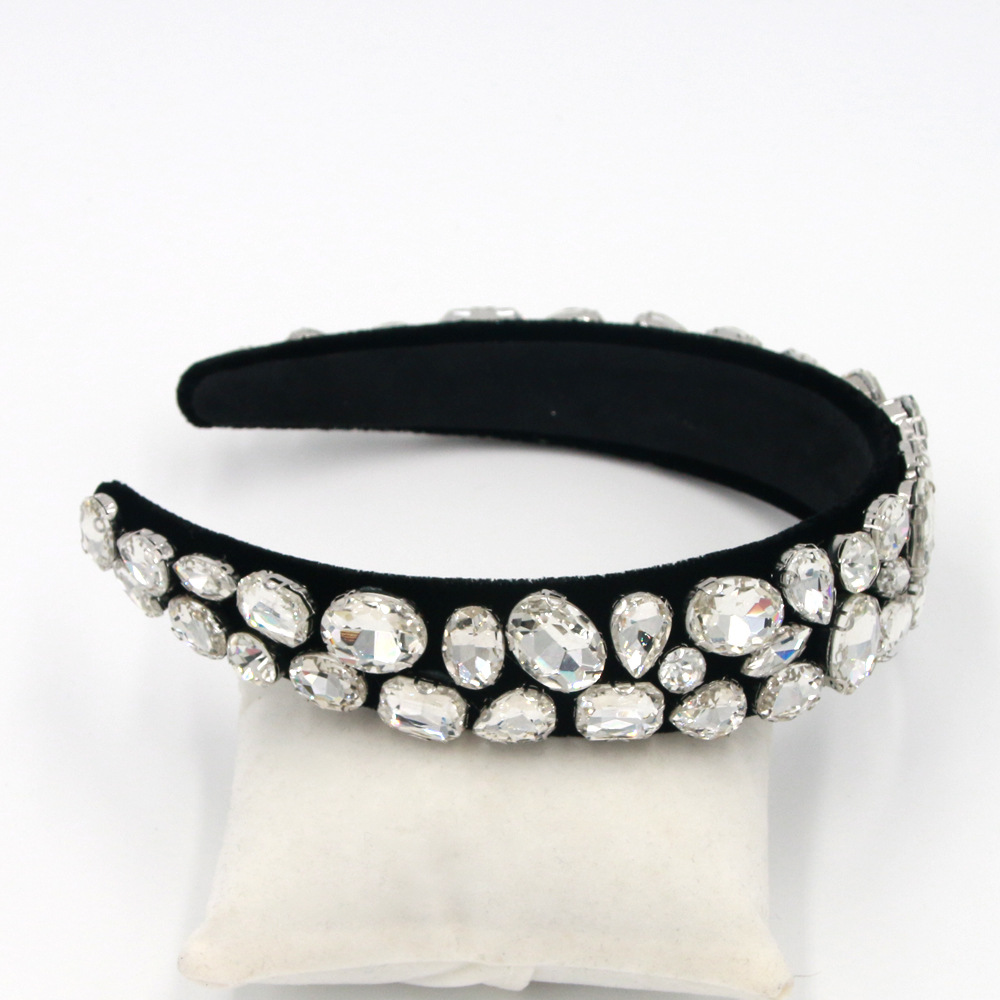 Hot Selling Fashion Pearl Rhinestone Metal Geometric Headband display picture 7