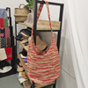 Traveling circular Straw bag manual Woven bag Raffia ins Traveling Beach Bag Seaside Versatile Female bag