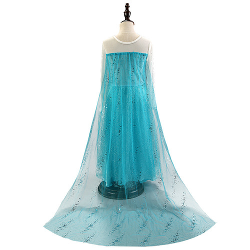  Christmas Children's Clothing Frozen Princess Elsa Dress for Girls, Long Sleeve Dress, Amazon