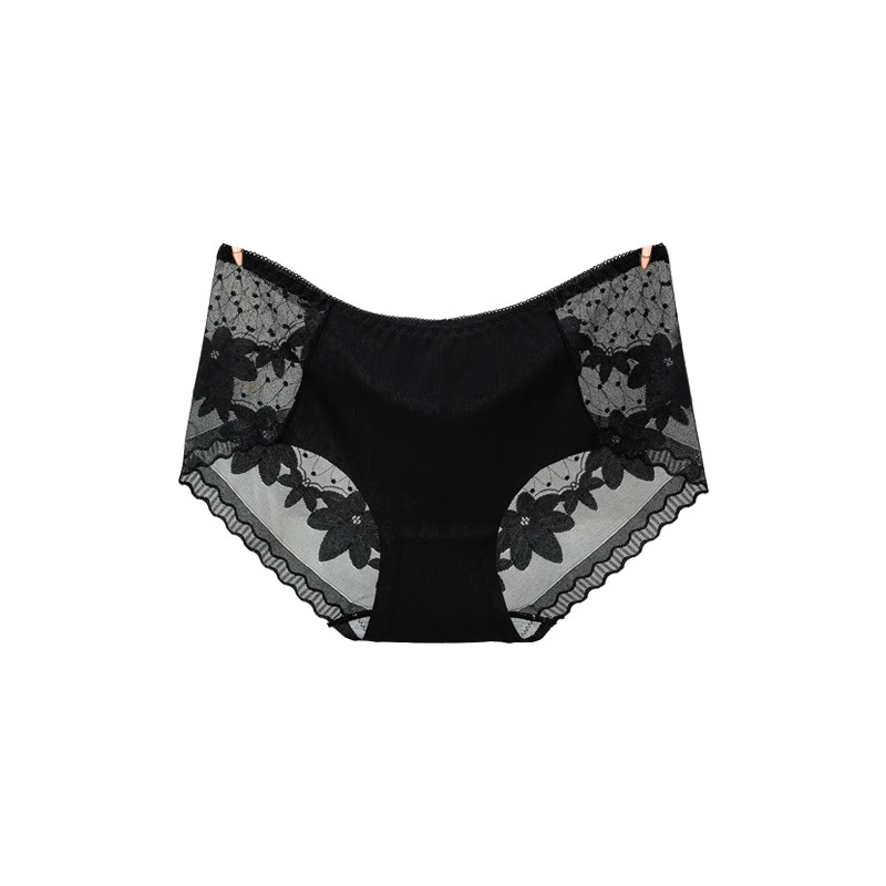 [80-130 pounds] Steo Ice Wicker Mid-waist underwear lace cotton inner crotch elastic briefs 1638
