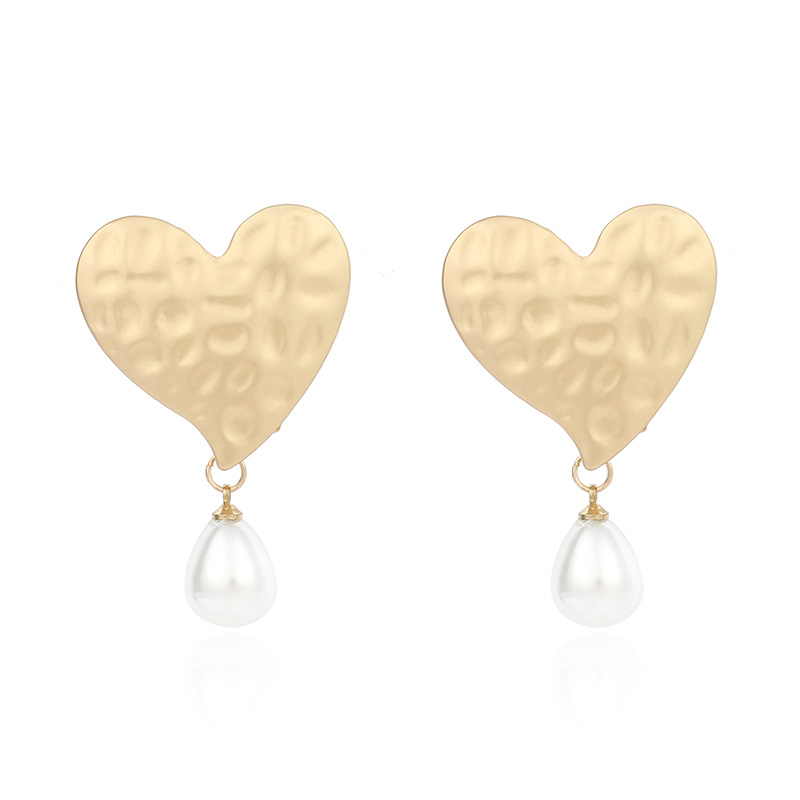 16g Weight Earrings Classification Wedding, Travel Occasion Women'S Gender Original Design Style Gold, Silver Color Fashion New Geometric Love Bohemian Fashion Pearl Earrings For Women 3