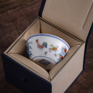 Овечье белое фарфоровое фарфоровое дряние Chenghua Doucai Куриная чашка чашка Gogh Wudu Cup Cuc