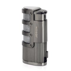 Jobon Three Fire Direct Hit Lighter, Windproof Creative Cigar Dedicated Gas Metal Lighter