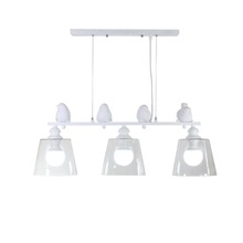 跨境北歐風格個性創意三頭小鳥吊燈餐廳客廳書房卧室兒玻璃燈具