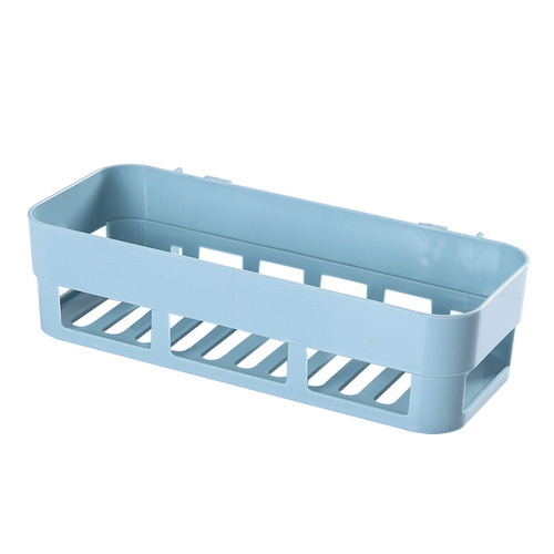 Bathroom traceless hole-free wall-mounted storage rack Kitchen sink plastic hollow drain storage rack