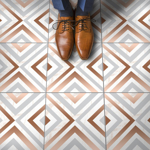TS130 anti-slip ceramic tile wall sticker marble metal texture copper color simple floor sticker waterproof and wear-resistant frosted