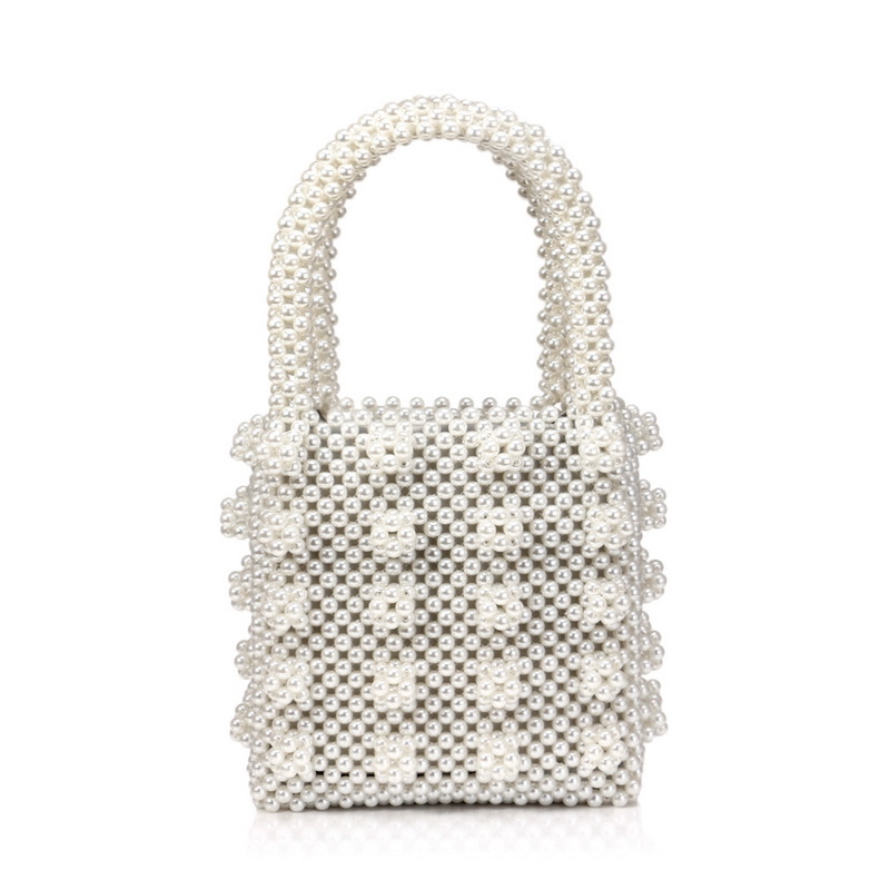 New Pearl Bag Woven Handbag Handmade Beaded Bag Wholesale Nihaojewelry display picture 13