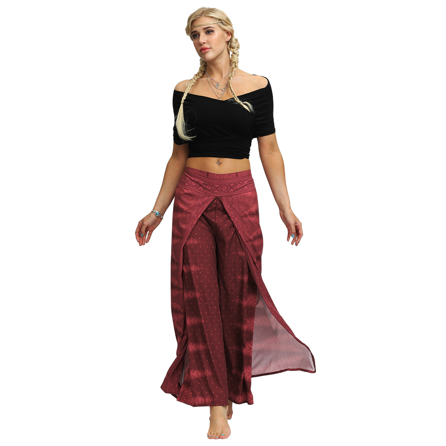 printing high-waist wide-leg pants Nihaostyle Clothing Wholesale NSMDF67661