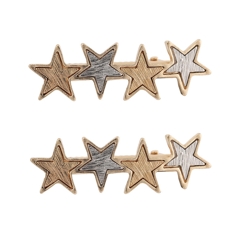 New Metal Five-pointed Star Duckbill Clip Bangs Clip Wholesale display picture 6