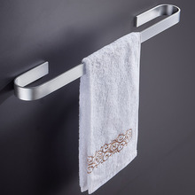 Punch-free khăn không gian giá nhôm thanh đơn khăn thanh nhà vệ sinh phòng tắm phòng tắm lưu trữ giá treo khăn Phụ kiện nhà bếp và phòng tắm