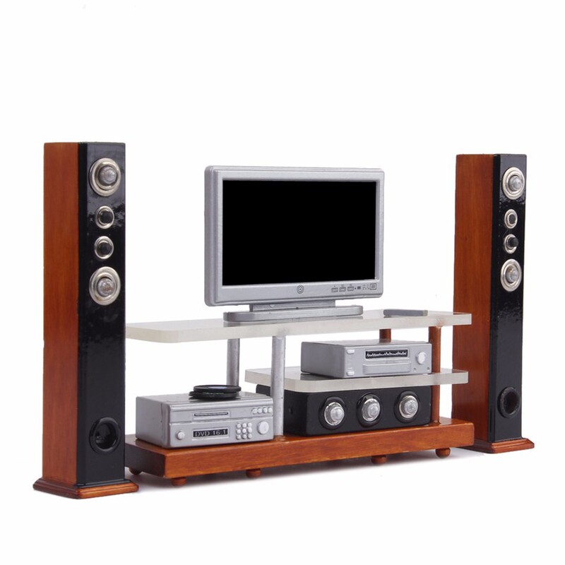 1:12 dollhouse model dollhouse mini furniture modern audio TV cabinet suit home theater