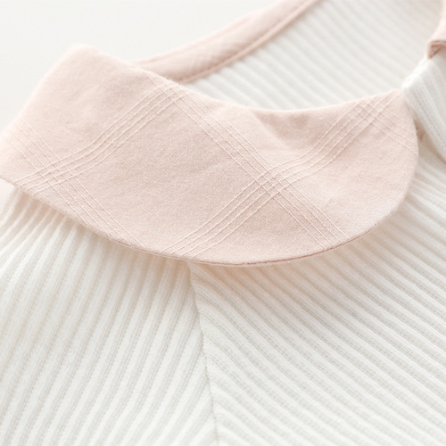 Children's and Infants' Cross-border Clothing, Newborn Baby Clothes, Doll Collar Korean Version Crawling Suit, Baby Onesie, Spring and Autumn Long Sleeve