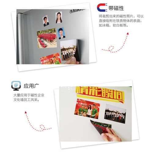 Rubber magnetic 567-inch A4A3 water-based color inkjet printing photo paper DIY refrigerator magnet magnetic high-gloss photo paper
