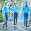 Street raincoat, fashionable blue scarf, increased thickness, wholesale