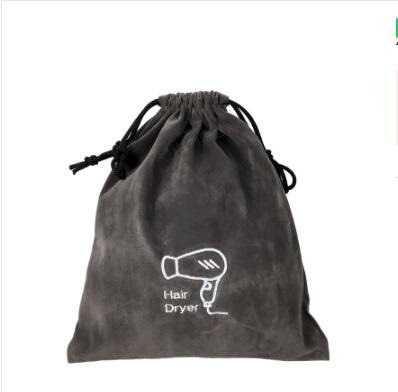 Bolsas de franela al por mayor suministros para hoteles, juegos para secador de pelo, bolsas de tela, bolsillos con cordón, bolsas de almacenamiento de joyería Wenwan, bolsillos con cordón