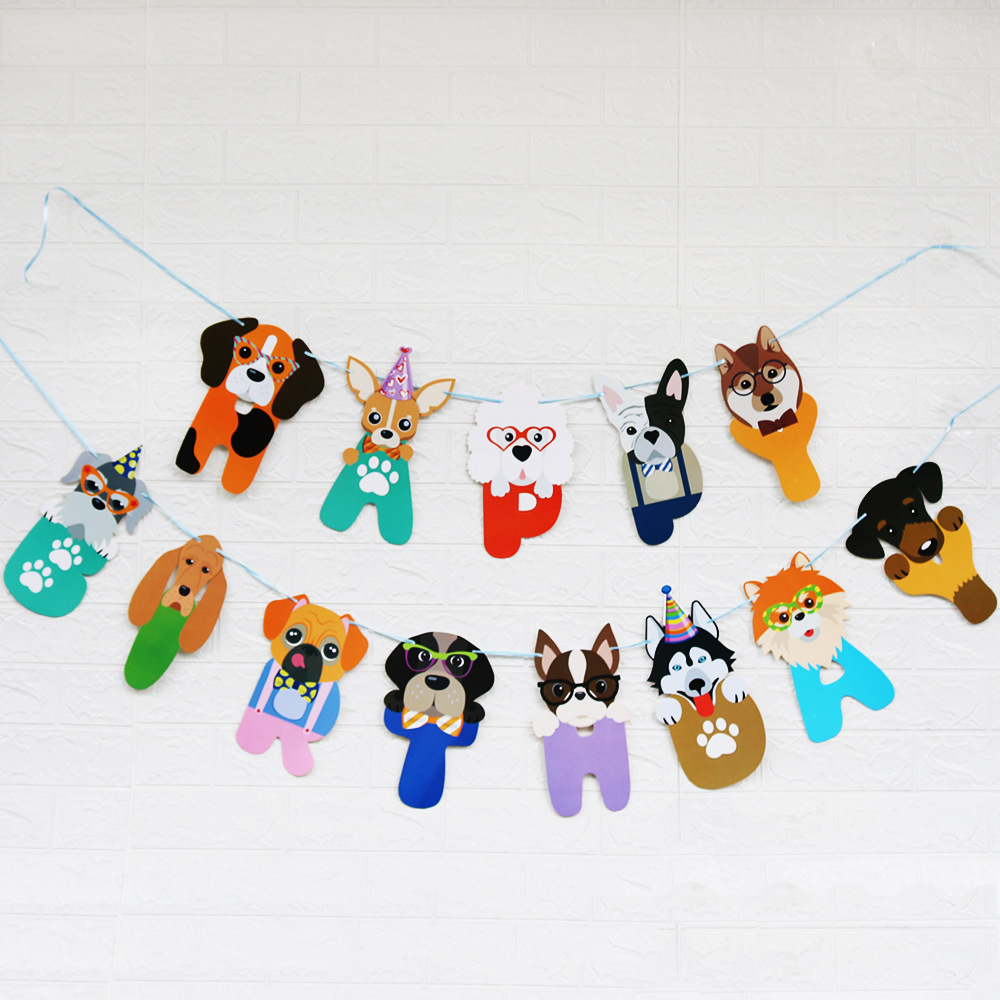 Dog Pattern Birthday Dog Paper Party Decorative Props 1 Piece